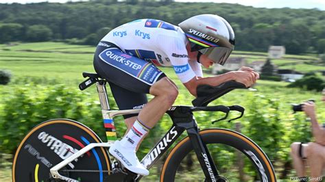Evenepoel wins Tour de France time trial with vintage .